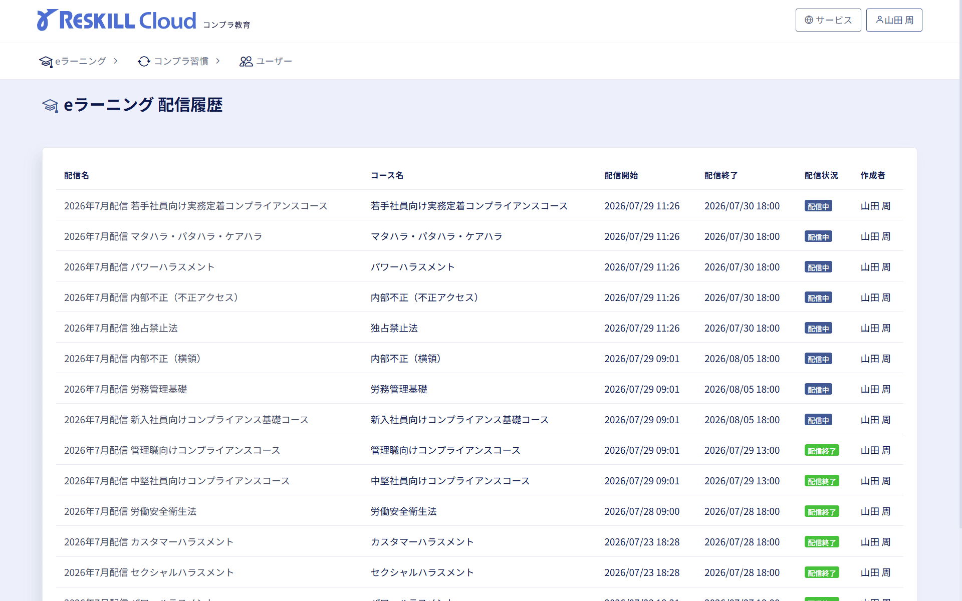 教育を実施・データ蓄積